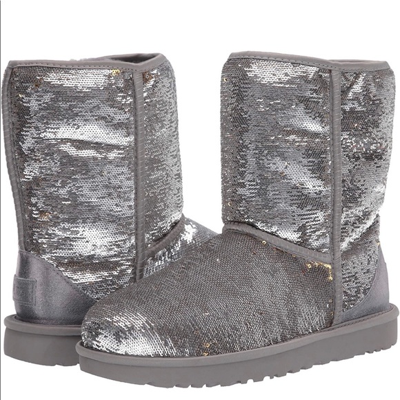 UGG CLASSIC SHORT COSMOS SEQUIN BOOT 6 - Picture 2 of 16